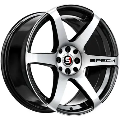 Mega Sale Spec-1 SPT-32 17x8 4x100/4x4.5" +42mm Black/Machined Wheel Rim 17" Inch SPT-32178942BM