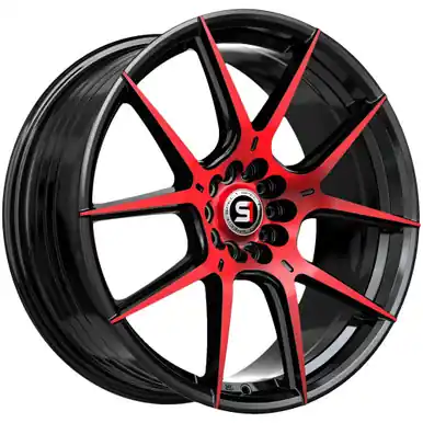 Next Day Delivery Spec-1 SP-71 18x8 4x100/4x4.5" +38mm Black/Red Wheel Rim 18" Inch SP-71188938BMR