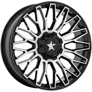 Bargain MSA Off-Road M50 Clubber 15x7 5x4.5" +10mm Black/Machined Wheel Rim 15" Inch MA050BD15701210