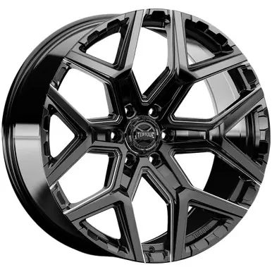 Price Cut Torque TW417R Strike 22x9 6x5.5" +35mm Black/Milled Wheel Rim 22" Inch TW417R-22906033+35