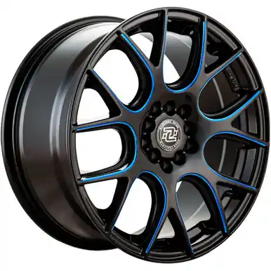 Hot Picks Drag Concepts R15 17x7.5 5x100/5x4.5" +40mm Black/Blue Wheel Rim 17" Inch DC151775010-40BML