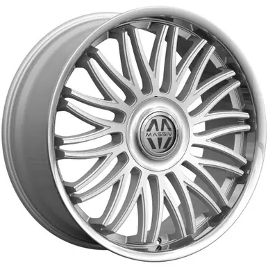 Massiv 928 Fuego 22x9 5x115/5x120 +15mm Brushed Wheel Rim 22" Inch MAS928-22914SBR-FC Fan Favorite