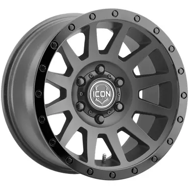 Icon Alloys Compression 18x9 6x5.5" +0mm Double Black Wheel Rim 18" Inch 2018908350DB Professional Grade