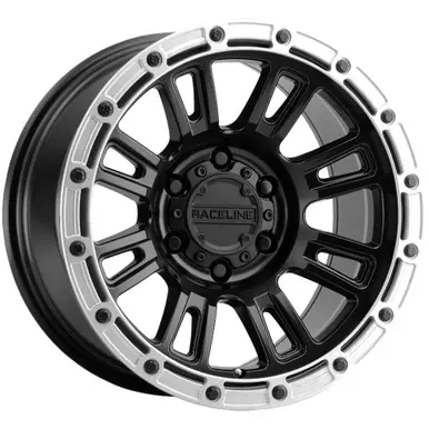 Raceline 956BS Compass 18x9 6x135 +18mm Black/Silver Wheel Rim 18" Inch 956BS-89065+18 Buy Online