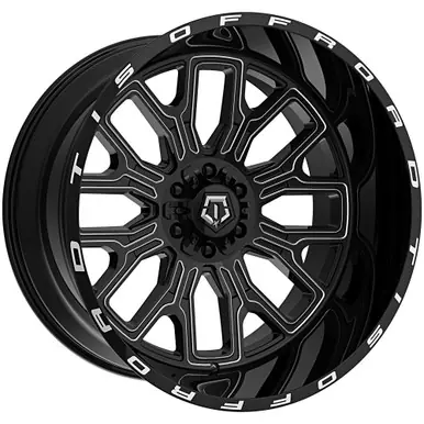 TIS 560BM 26x14 6x135/6x5.5" -76mm Black/Milled Wheel Rim 26" Inch 560BM-2646876 Limited Time