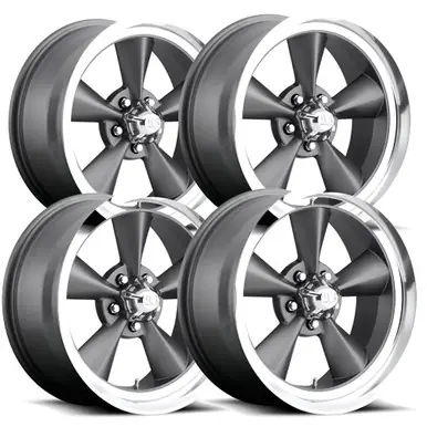 Cheap (Set of 4) Staggered-US Mags U102 Standard 18" 5x4.75" Gunmetal Wheels Rims U10218806145-U10218906152