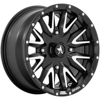 Exclusive Offer MSA Offroad M49 Creed 15x7 4x156 +10mm Black/Machined Wheel Rim 15" Inch MA049MD15704410