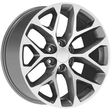 Performance Replicas PR176 Snowflake 22x9 6x5.5" +24 Gunmetal Wheel Rim 22" Inch 176GM-2295824 Instant Buy