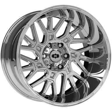Authentic Vision 404 Brawl 22x12 6x5.5" -51mm Chrome Wheel Rim 22" Inch 404-22283C-51