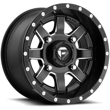 Fuel UTV D538 Maverick 22x7 4x136 +13mm Black/Milled Wheel Rim 22" Inch D5382270A644 Professional Grade