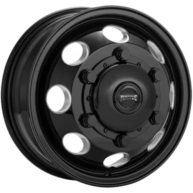 Torque TW512C Revolver Dually 16x6 6x180 Black/Milled-Front Wheel Rim 16" Inch TW512C-16606813+110 Professional Grade