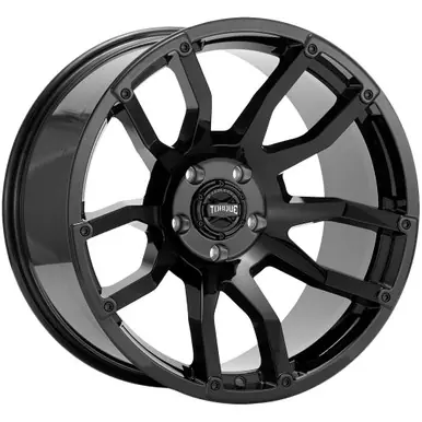 Premium Torque TW403C Impact 20x10 5x5" -18mm Gloss Black Wheel Rim 20" Inch TW403C-20107305-18