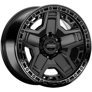 Buy Today Torque TW448R Blackhawk 17x9 6x5.5" -12mm Double Black Wheel Rim 17" Inch TW448R-17908337-12