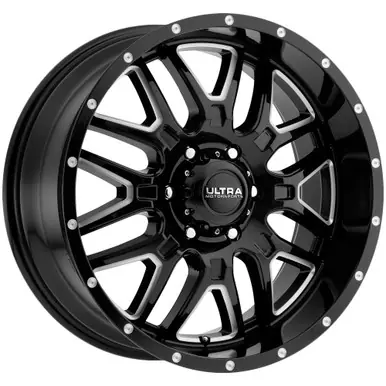 Ultra 203 Hunter 20x10 6x5.5" -25mm Black/Milled Wheel Rim 20" Inch 203-2183BM25 Budget