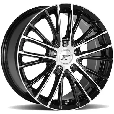 Platinum 437 Genesis 16x7 5x100/5x4.5" +40mm Black/Machined Wheel Rim 16" Inch 437-6718U+40 Affordable