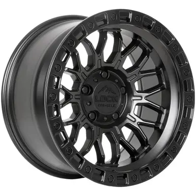 Lock Off-Road Combat 17x9 6x5.5" -12mm Matte Black Wheel Rim 17" Inch COMBAT-7969MB12N Clearance