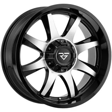 Rock Forged FF77 20x9 6x135/6x5.5" +0mm Black/Machined Wheel Rim 20" Inch FF77-200963539-0BM In Demand