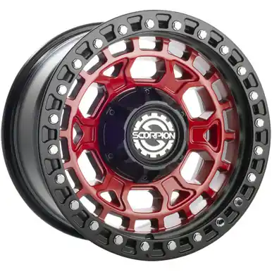 Exclusive Scorpion Nomad 17x9 6x135/6x5.5" -12mm Candy Red Wheel Rim 17" Inch ND-17963539-12CRBL
