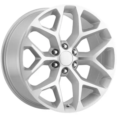 Replica 1 RP09 Snowflake 20x9 6x5.5" +24mm Silver Wheel Rim 20" Inch RP-09209G639+24SM Grab Now