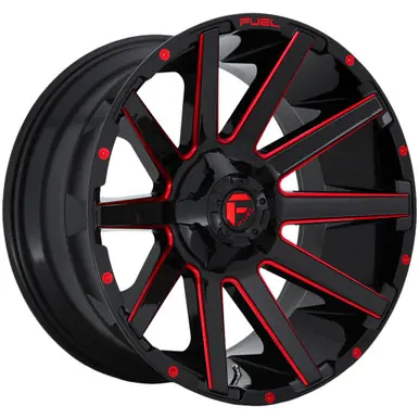 Fuel D643 Contra 20x10 5x5.5"/5x150 -18mm Black/Red Wheel Rim 20" Inch D64320007047 Wholesale