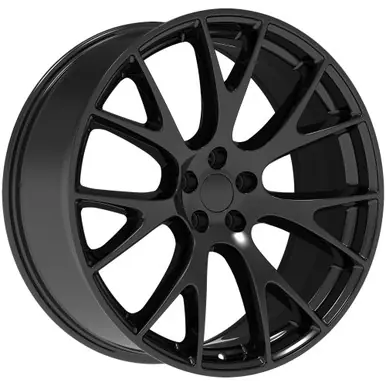 Price Cut Replica FR70 Hellcat 22x10 6x5.5" +25.4mm Gloss Black Wheel Rim 22" Inch 70210256502