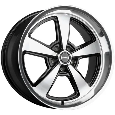Ridler 652 20x8.5 5x4.75" +0mm Black/Machined Wheel Rim 20" Inch 652-2861GBD Fresh Stock