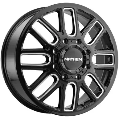 Save Now Mayhem 8107D Cogent Dually Front 20x8.25 8x6.5" Black/Milled Wheel Rim 20" Inch 8107D-2881BMF115