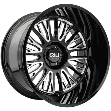 Save Now Cali Off-Road 9116 Vertex 22x12 8x6.5" -44mm Black/Milled Wheel Rim 22" Inch 9116-22281BM
