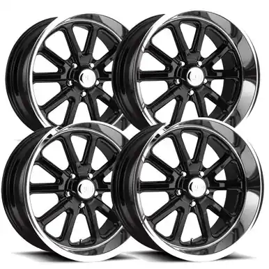 Top Pick (Set of 4) Staggered-US Mags U121 Rambler 22" 5x5" Gloss Black Wheels Rims U12122907350-U12122117367