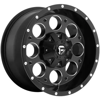 Fuel D525 Revolver 15x8 6x5.5" -18mm Black/Milled Wheel Rim 15" Inch D52515808337 Free Shipping