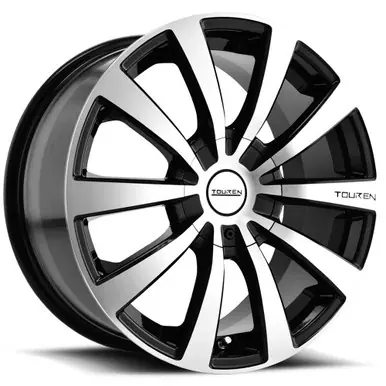 Trending Touren TR3 18x8 5x100/5x4.5" +40mm Black/Machined Wheel Rim 18" Inch 3130-8803M