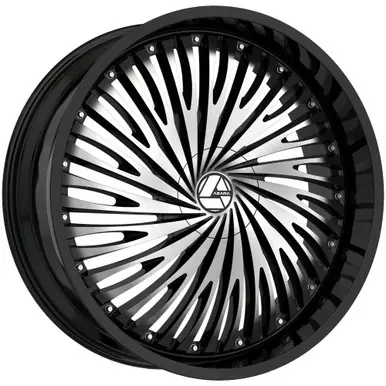 Special Discount Azara AZA-526 20x8.5 5x108/5x4.5" +35mm Black/Machined Wheel Rim 20" Inch AZA-52620853235BM