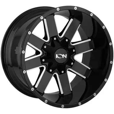 Shop Now Ion 141 20x10 8x180 -19mm Black/Milled Wheel Rim 20" Inch 141-2178M