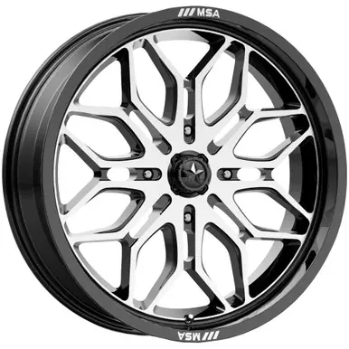 MSA Offroad M47 Sniper 18x7 4x156 +10mm Black/Machined Wheel Rim 18" Inch MA047BD18704410 Get Yours