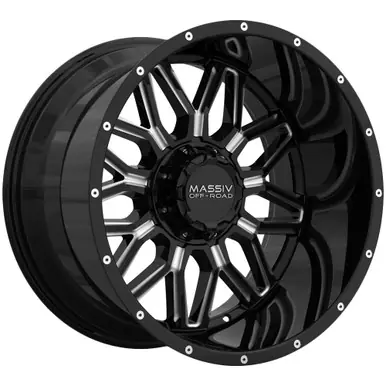 Popular Massiv Off-Road OR1 20x10 6x135/6x5.5" -24mm Black/Milled Wheel Rim 20" Inch MAS-OR1-2130-N24BMW