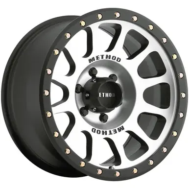 Certified Method MR305 NV 16x8 6x5.5" +0mm Black/Machined Wheel Rim 16" Inch MR30568060300
