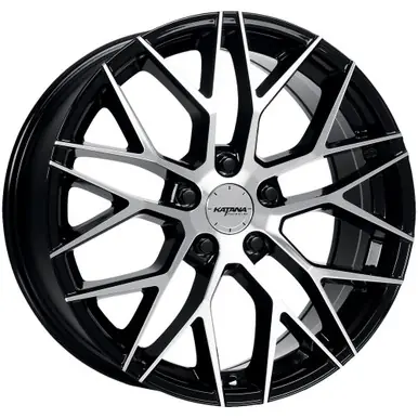 Katana Racing KR01 18x8 5x4.5" +40mm Black/Machined Wheel Rim 18" Inch KR01-188054GBF Reduced Price
