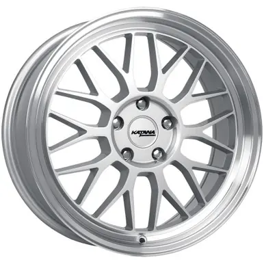 Money Back Guarantee Katana Racing KR06 18x8 5x100 +40mm Silver Wheel Rim 18" Inch KR06-188050GSL