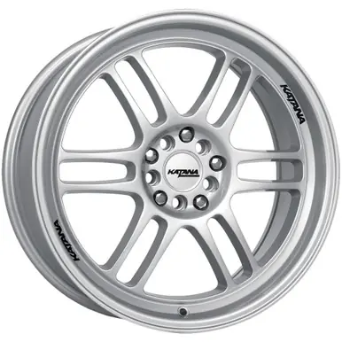 Crafted Katana Racing KR02 17x7.5 5x100/5x4.5" +40mm Silver Wheel Rim 17" Inch KR02-177505GS