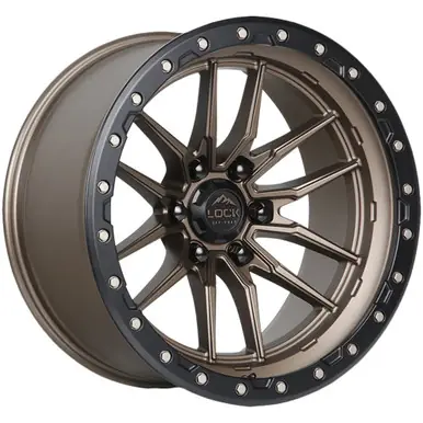 Direct From Factory Lock Off-Road Krawler 22x10 6x135 -18mm Bronze Wheel Rim 22" Inch KRAWLER-221063MRMBR