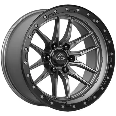 Lock Off-Road Krawler 18x9 5x5" +1mm Gunmetal Wheel Rim 18" Inch KRAWLER-8957MGMBR1 Best Seller