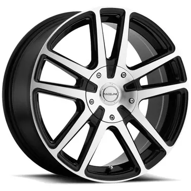 Time-Limited Raceline 145M Encore 17x7.5 5x100/5x4.5" +40mm Black/Machined Wheel Rim 17" Inch 145M-77589+40