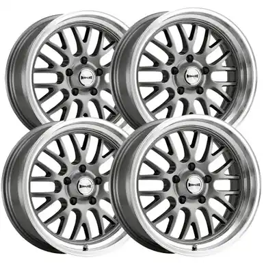 Holiday Sale (Set of 4) Staggered-Ridler 607 18x8,18x9.5 5x4.75" +0mm Gunmetal Wheels Rims 607-8861G-607-8961G