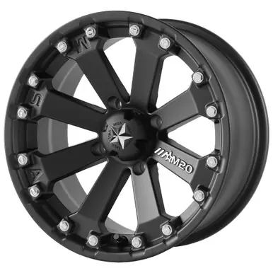 Super Sale MSA M20 Kore 14x7 4x110 -52mm Satin Black Wheel Rim 14" Inch M20-14710
