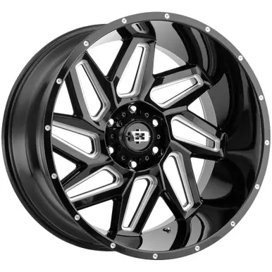 Express Delivery Vision 361 Spyder 18x9 6x5.5" +12mm Black/Milled Wheel Rim 18" Inch 361-8983GBMS12
