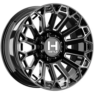 Hostile H142 Warrior 2 20x9 8x170 +1mm Black/Milled Wheel Rim 20" Inch H142-2090817050B2 Special Offer
