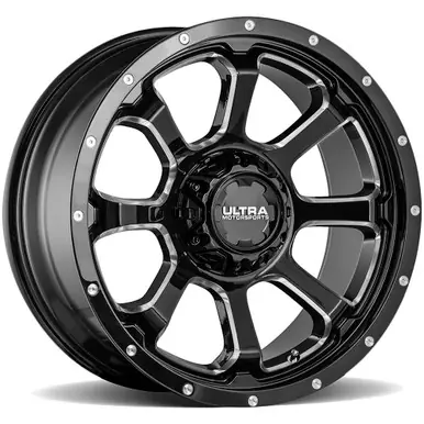 Factory Price Ultra 219 Nemesis 17x9 6x135/6x5.5" +12mm Black/Milled Wheel Rim 17" Inch 219-7935BM+12