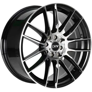 Hot Deal DRW D22 18x8 5x108/5x4.5" +38mm Black/Machined Wheel Rim 18" Inch D22-188010H1083873BMF