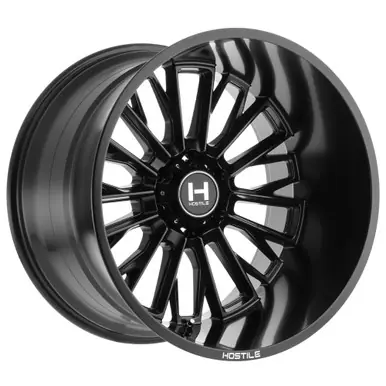 Today Only Hostile H114 Fury 22x10 6x5.5" -25mm Satin Black Wheel Rim 22" Inch H114-2210655045BB