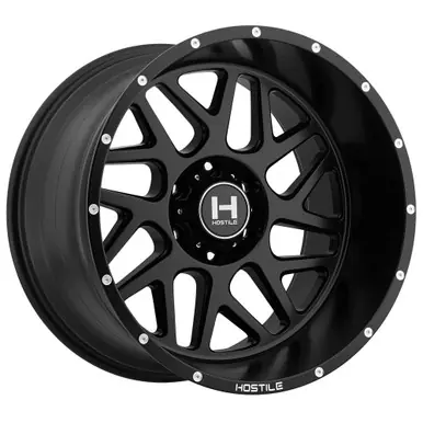 Free Delivery Hostile H108 Sprocket 22x10 6x135 -25mm Satin Black Wheel Rim 22" Inch H108-2210613545BB